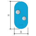 Topd4fys transmetteur quadricanal double fréquence code fixe jaune