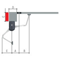 Automatisme ftx irréversible pour portails battants jusqu'à 2m par vantail. cote c=150mm max