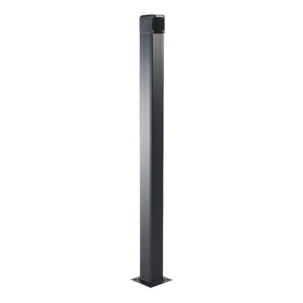 Colonnette en aluminium anodisé noir h = 1m pour sem-2