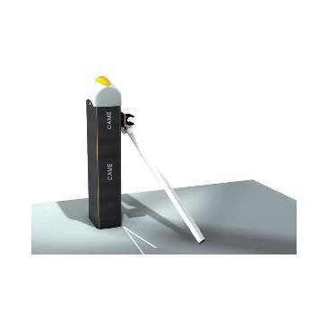 Etrier pour lisse dégondable avec chute de la lisse à l'ouverture totale
