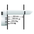 Ventilation double flux tubulaire, rendement 68%, 25/45 m3/h, D100mm, long 600mm. (ECOROOM 100/600)