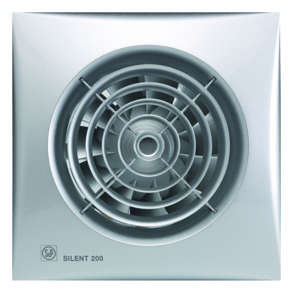 aérateur, 180 m3/h, façade silver, tempo réglable de 1 à 30 mn, D 118 mm. (SILENT 200 CRZ SILVER)