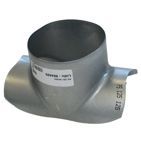 Piquage express à 90° en acier galvanisé, D support 630 mm, D raccord 250 mm. (PE 630-250/90) - S&P France - 865143