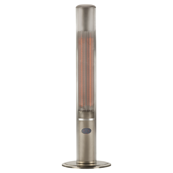 Colonne infrarouge, 900/1800 W, HT 159,5 cm, cde à distance, 2 lampes halogène. (HET 1800)