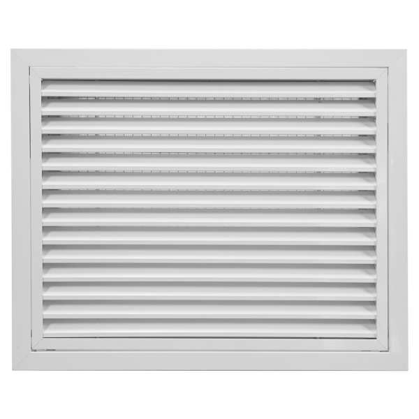 Grille de reprise intérieur + filtre, alu blanc, 350 à 900 m3/h, D 500 x 400 mm. (GRAIxCD 500x400)