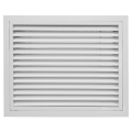 Grille de reprise intérieur + filtre, alu blanc, 350 à 900 m3/h, D 500 x 400 mm. (GRAIxCD 500x400)