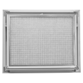 Grille de reprise intérieur + filtre, alu blanc, 350 à 900 m3/h, D 500 x 400 mm. (GRAIxCD 500x400)