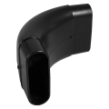 Coude raccord vertical S&P Unelvent PLUGGIT CVR50 50x114 mm