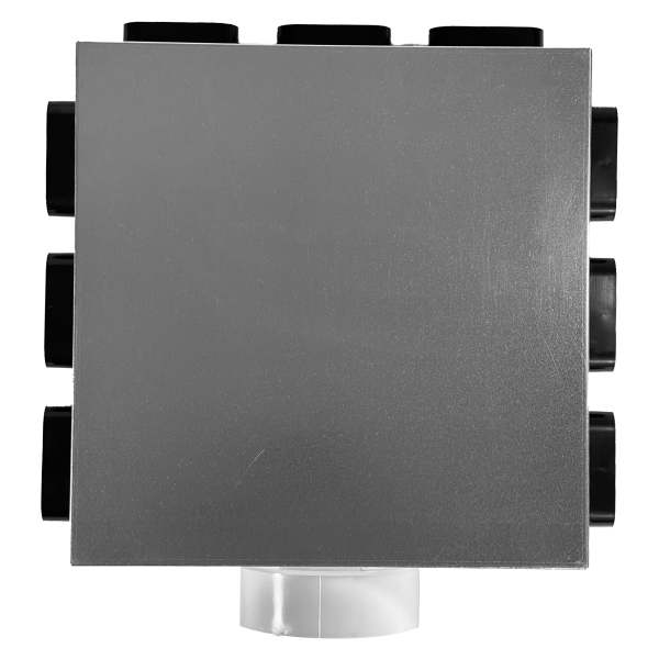 Plénum d'extraction / d'insufflation S&P Unelvent PLI 50/9P isolé 9 piquages