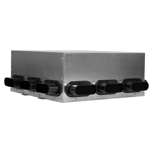 Plénum d'extraction / d'insufflation S&P Unelvent PLI 50/9P isolé 9 piquages