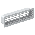 Grille extérieure PVC rigide, rectangulaire 55 x 220 mm, gamme TUBPLA. (GER 125)