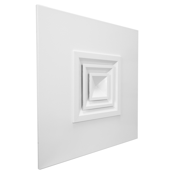 Diffuseur plafonnier multi-directionnel, blanc, débits 155 à 400 m3/h, d150 mm (dpc/p b 150)
