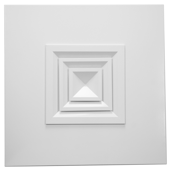 Diffuseur plafonnier multi-directionnel, blanc, débits 155 à 400 m3/h, d150 mm (dpc/p b 150)