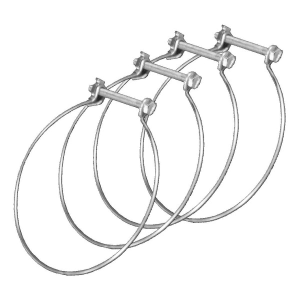 Collier de serrage monofil S&P Unelvent Cof 80 Sachet de 4 en acier zingué D80mm