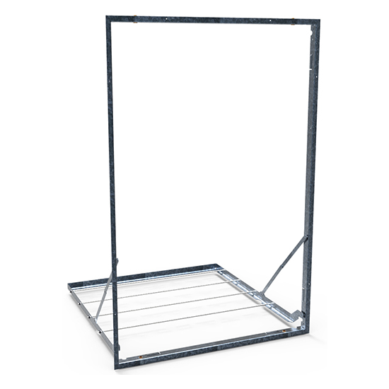 Précadre + grille anti-chute pour volet de désenfumage KAMOUFLAGE, D 380 x 630mm. (KGC 380 X 630)