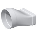 Manchon mixte PVC, rectangulaire 55 x 110 mm/circulaire D 100 mm, gamme TUBPLA. (MCM 100)