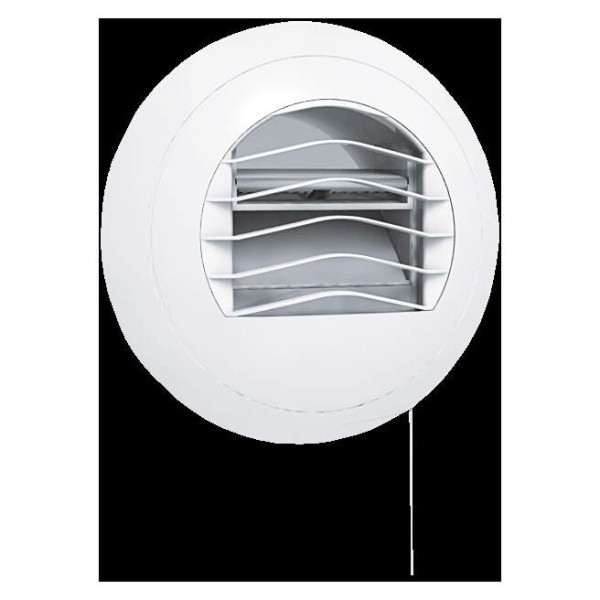 Bouche d'extraction hygroréglable S&P Unelvent BEHW-5/30 pour WC commande manuelle 5/30m³/h 