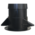 Bouche d'extraction et d'insufflation S&P Unelvent BDOP80 volets orientables 15/60m³/h