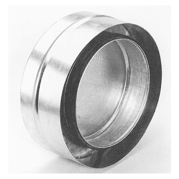 Bouchon en acier galvanisé double-peau 25 mm pour fin de conduit, D 200 mm. (BRT 200 DP25) - S&P France - 865794