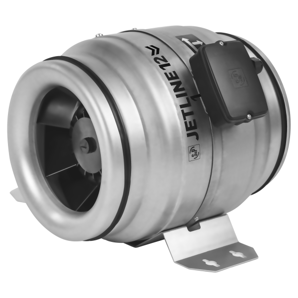 Ventilateur tertiaire inline 1200m3/h, D125, moteur ECM, régulé,boîte à borne  (JETLINE 12 ECOWATT)