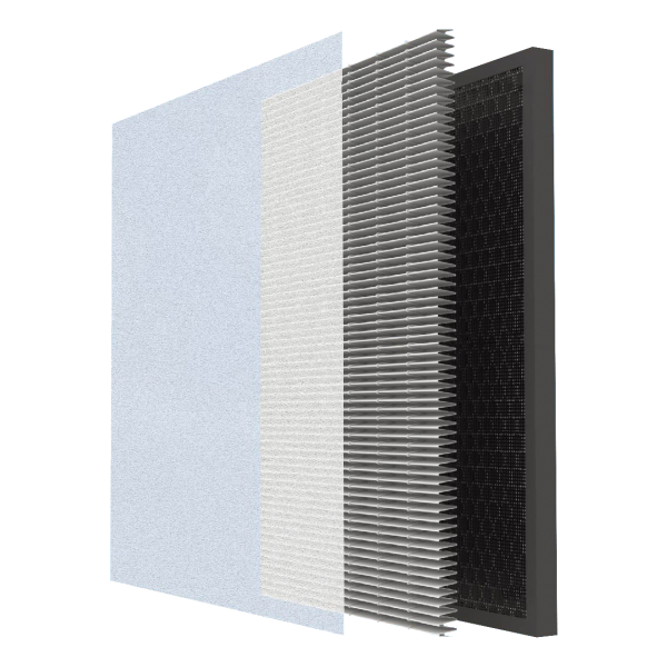 Purificateur d'air autonome, Filtration à 99,97% jusque 50m2, 390m3/h, 40W (AIRPUR 2N)