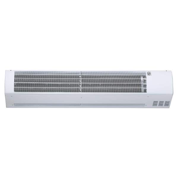 Rideau d'air chaud 50kW S&P Unelvent COR-IND-1500W-50 grande hauteur, batterie à eau