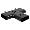 Té raccord horizontal S&P Unelvent PLUGGIT THR50 50x114 mm