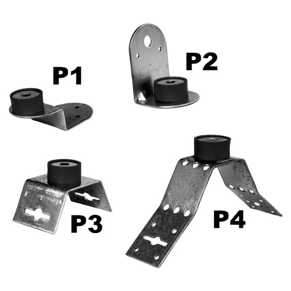 Pattes de suspension acier galvanisé en V pour caissons et conduits, 4 unités. (P4 (x4)) - S&P France - 865302
