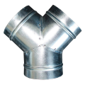 Culotte 45° en acier galvanisé, Ds150x150x150 mm. (CL 150/45°)