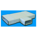 Té horizontal réduit PVC à joints d'étanchéité 55x220 mm/55x110 mm, gamme TUBPLA. (TRPV 125/100)