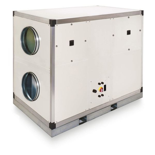 Centrale double flux Très Haut rendement 93% horiz gauche 4000 m3/h, variat fréq. (CADB HE D 40 LH VF)