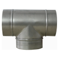 Té équerre à 90° S&P Unelvent TE 125/125/90 acier galvanisé D125/125mm