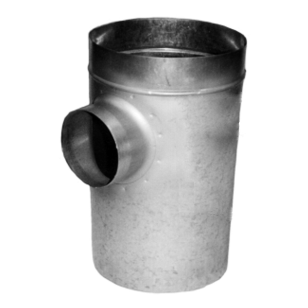 Collecteur d'étage acier galvanisé, 1 piquage, D 125 mm. (COET 125/1P) - S&P France - 861670