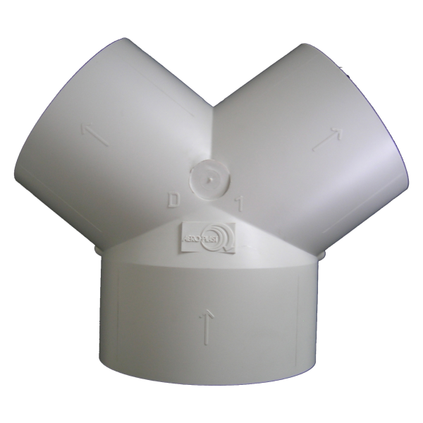 Dérivation en PVC S&P Unelvent 1 piquage D150mm et 2 piquages D125mm