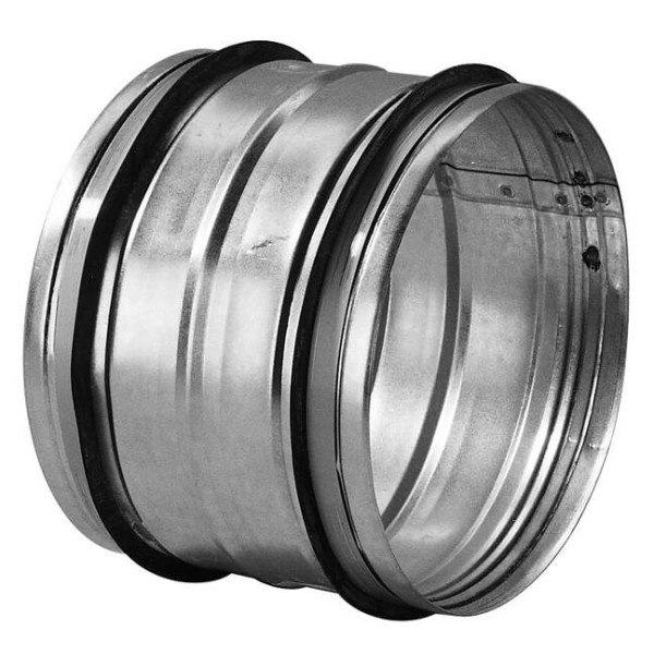 Manchon raccord mâle en acier galvanisé, raccord à joint D 125 mm. (MRTV 125)