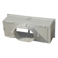 Plénum ABS pour grilles 500 x 150, raccord oblong égal D 160/200/250 mm + volet. (PGRO 500X150)