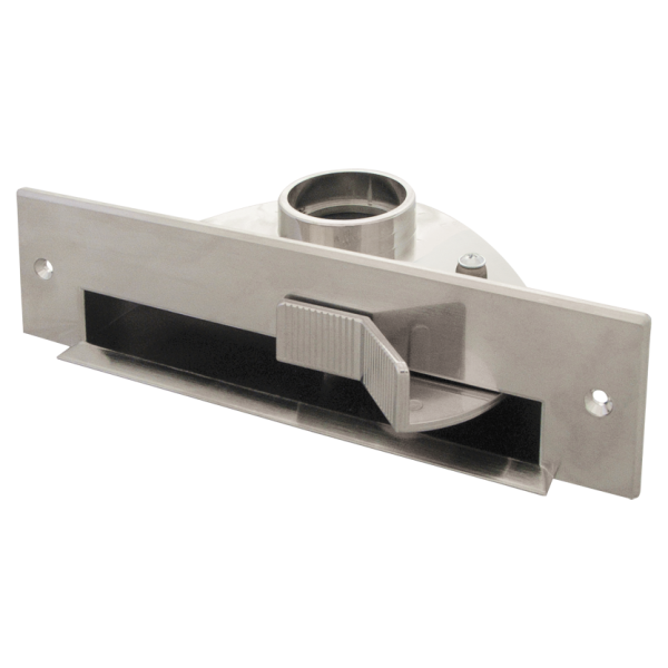 Kit prise plinthe inox ramasse-miettes SAPHIR + 1 flexible, 2 colliers. (KPA IX)
