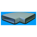 Coude 90° horizontal PVC rigide à joints d'étanchéité, rectangulaire 40 x 110 mm. (CHRV 80)