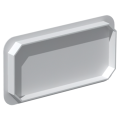 Bouchon PVC rigide rectangulaire 55 x 220 mm mm, gamme TUBPLA. (BFR 125)