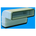 Coude 90° vertical PVC rigide à joints, rect 55 x 110 mm, gamme TUBPLA. (CVRV 100)