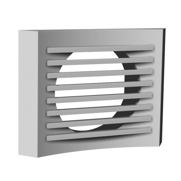 TERMINAL METALLIQUE DIFFUSION/EXTRACTION MURAL BLANC DIAMETRE  80 MM. (TMM B 80)