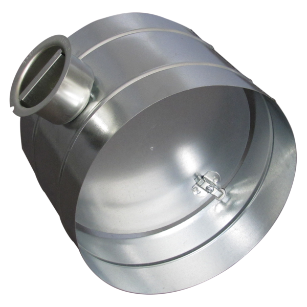 Registre manuel en acier galvanisé, à volet plein, raccordement D 355 mm. (RE 355) - S&P France - 864724