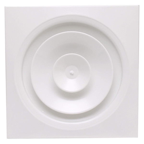 Diffuseur circulaire à jet réglable pour faux plafond, blanc, D raccord 250 mm. (GCI/P 250)