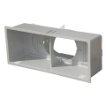 Plénum ABS pour grilles 400 x 150, raccord oblong égal D 160/200/250 mm + volet. (PGRO 400X150)
