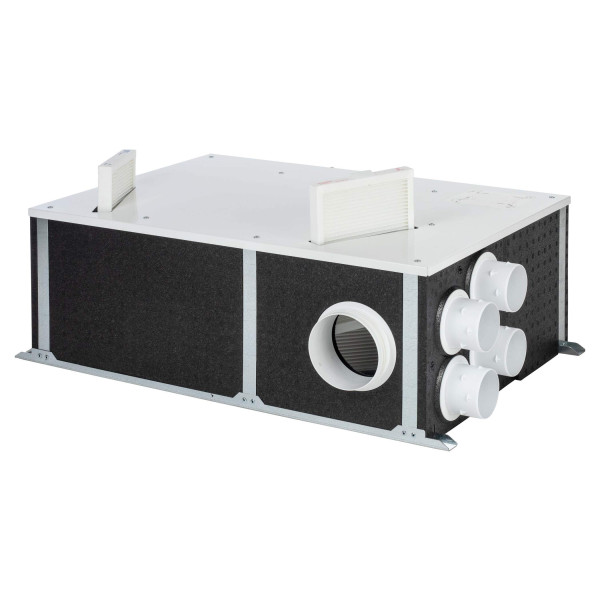 Caisson VMC double flux  4 sanitaires S&P Unelvent ORKA BP HR spécial rénovation By pass 100%