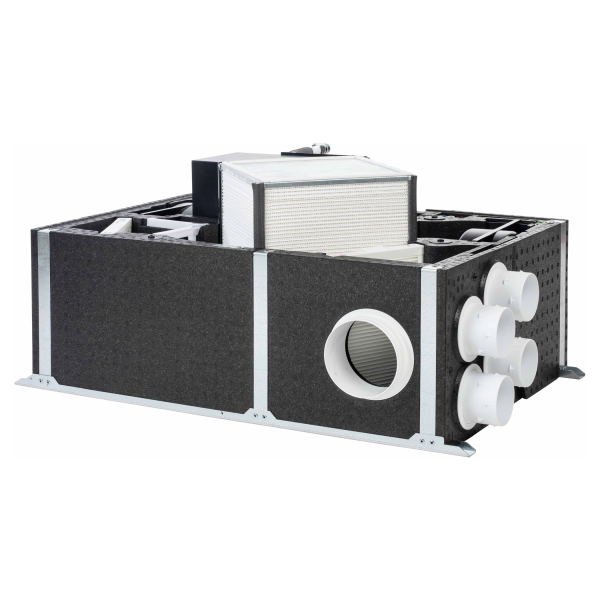 Caisson VMC double flux  4 sanitaires S&P Unelvent ORKA BP HR spécial rénovation By pass 100%