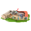 Kit VMC simple flux hygroréglable S&P Unelvent OZEO ST2 jusqu'à 6 sanitaires 215m³/h
