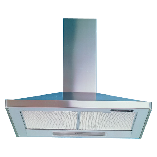 Caisson d'extraction cuisine non motorisé, design pyramide, inox, largeur 60 cm. (HS 600 N INOX)