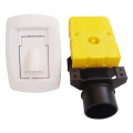 Kit prise rectangulaire blanche SAPHIR + accessoires D 40 mm.. (KPR 40 BL)