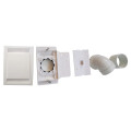 Kit prise rectangulaire blanche SAPHIR + accessoires D 51 mm.. (KPE BL)
